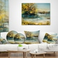thumbnail image 4 of Designart Trees by the Lake - Landscape Printed Throw Pillow - 18x18, 4 of 5