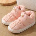 thumbnail image 3 of Zapatillas de algodón para otoño e invierno, bolsa de EVA para mujer, tacón cálido para el hogar, interior, antideslizante, impermeable, ropa exterior para parejas, zapatos de algodón, 3 of 5