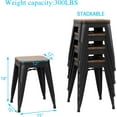 thumbnail image 3 of Apeaka 18 Inch Bar Stools Set of 4,Industrial Metal Dining Chair,Short Kitchen Bar Stools Stackable Stools for School,Classroom, 3 of 9