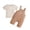 Brown, variant on Baby Girl Outfits 2 Piece Solid Print Crew Neck Short Sleeve T-Shirt And Overall Shorts Outdoor Wear Girls' Clothing Sets 6 Months-12 Months