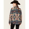 thumbnail image 4 of Rock & Roll Denim Women's And Southwestern Print Snap Shacket Teal Medium  US, 4 of 4