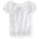 thumbnail image 1 of Camiseta henley Aeropostale con volantes y ojales para mujer color blanco mediano, 1 of 1