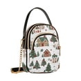 thumbnail image 7 of FORMRS Crossbody Bag for Women Quilted Travel Shoulder Cell Phone Purse with Chain Strap Handbag, Brown Christmas House, 7 of 7