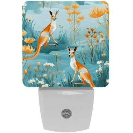 

Kangaroo LED Square Night Lights - Energy Efficient & Elegant Decorative Lighting for Your Home - Set of 2 Understated Square LED Nightlights