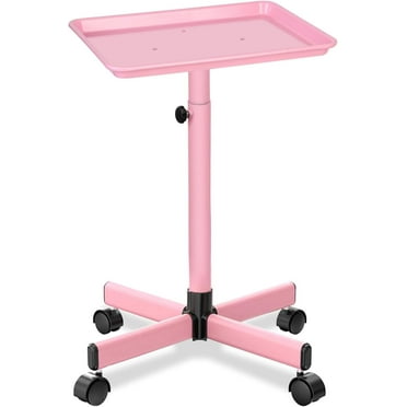 Niuadage Salon Tray, Salon Rolling Tray on Wheels, Salon Color Tray, Hair Stylist Tray, Allumium Salon Tray Height Adjustable Used As Tattoo Tray and Dental Tray