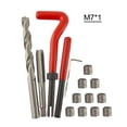 thumbnail image 1 of 15Pcs Metric Thread Repair Insert Kit M3 M4 M7 M9 M11 Helicoil Car Pro Coil Tool M7 * 1, 1 of 8