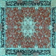 thumbnail image 1 of Ahgly Company Indoor Square Persian Light Blue Traditional Area Rugs, 5' Square, 1 of 4