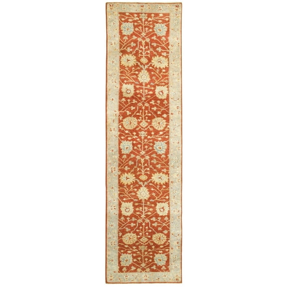 Moretti Estate Area Rug 10306 Red Scrolls Bulbs 2' 6" x 10' Rectangle