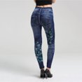thumbnail image 3 of Aloohaidyvio Ladies Pants,Fashion Women'S Imitation Denim Leggings Butterfly Super Elastic Hip Lifting Leggings, 3 of 5