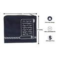 thumbnail image 3 of Tallit and Tefillin Bag Set for Jewish Prayer Shawl Zippered Velvet Bags with Plastic Protection Cover (Navy With Silver Embroidery), 3 of 5