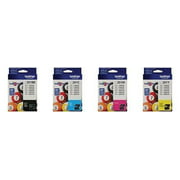 Brother LC201 (LC-201) Color (Bk/C/M/Y) Ink Cartridge 4-Pack (Includes 1 each LC201BK, LC201C, LC201M, LC201Y