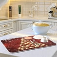 thumbnail image 5 of SKYSONIC Christmas Tree Of Baubles Dish Drying Mat 18x24 inch Happy New Year Merry Christmas Large Dish Drying Mat, Counter top Mat, Dish Draining Mat,Dishes Draining Protector Pad, Sink Mat, 5 of 6