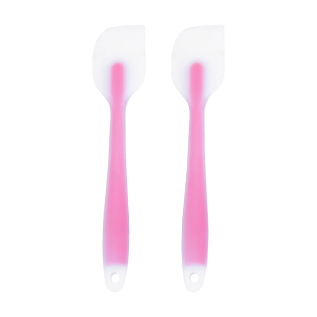 2pcs Silicone Cream Scraper Large Size Silicone Scraper Translucent Cream Scraper Cake Spatula Baking Tools for Home Restaurant(Red)