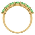 thumbnail image 5 of 1.19 ctw Wedding Band for Women - 18K Yellow Gold Simulated Green Diamond Stackable Eternity Ring, 5 of 6