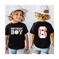 thumbnail image 5 of Baseball Shirt for Boys Sixth Birthday Outfit - Sports Age 6 Number Tee for Toddler Black Shirt 4T, 5 of 8