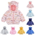 thumbnail image 5 of Hicidod Unisex Little Boys Girls Clothes Down Jacket Hoodie Coat Winter Warm Outerwear Cute Fashion Pattern Keep Warm Zipper Jacket, 5 of 6