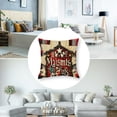 thumbnail image 5 of nygtbtfer Christmas Pillow Red Black Holy Night Throw Pillow Case Decorative Cushion Cover Case for Farmhouse Home Couch Sofa, Set of 2 White, 5 of 7