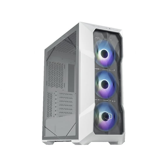 Cooler Master TD500 Mesh V2 White Gaming Airflow ATX Mid-Tower Case, Polygonal Mesh Panel, Crystalline Tempered Glass, 3x 120mm ARGB Fans, USB 3.2 Gen 2 Type C, 360 Radiator (TD500V2-WGNN-S00)