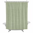 thumbnail image 5 of Vintage Linen 60x72 Inches Waterproof Shower Curtain, Pastoral Sage Green Linen Texture Farmhouse Bath Curtain Set with 12 Hooks Washable Shower Curtains for Bathroom Bathtub Decor, 5 of 9