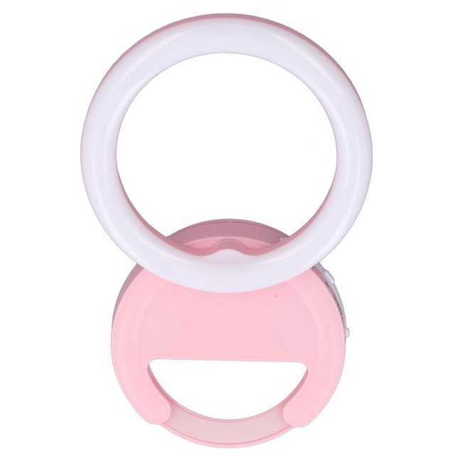 Anneau Lumineux à Clipser, Anneau Lumineux à Clipser pour Téléphone Rotation à 180 Degrés 3 Couleurs LED Anneau de Selfie pour Téléphone Tablettes Ordinateurs Portables