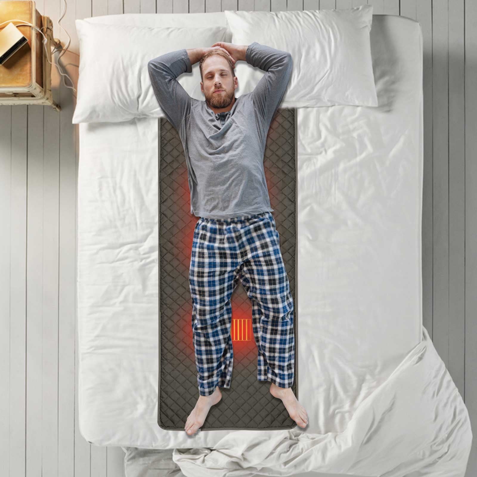 Nkmbld Heated Blanket Electric Throw, Sleeping Bag Heating Pad Usb Heating Pad Blanket Car Heating Pad Outdoor Tent Sleeping Pad for Car Office Home Travel