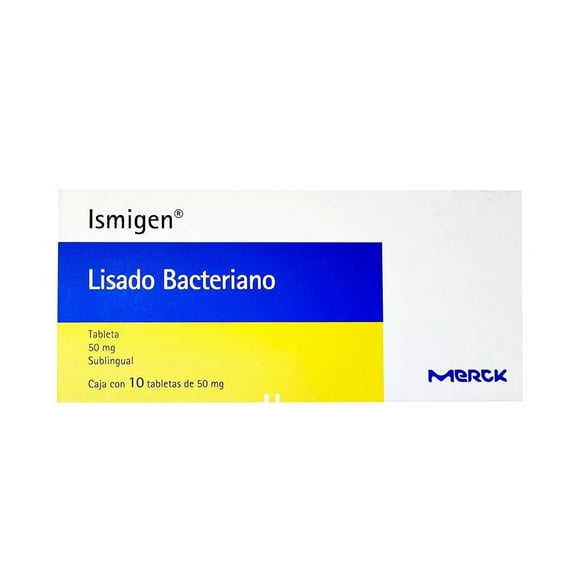 Ismigen lisado bacteriano 50 mg sublingual 10 tabletas