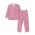 thumbnail image 1 of Balery Glitter Pink Pijama para Hombre de Dos Piezas con Manga Larga, Conjunto de Dormir y Descanso Suave con Bolsillos-Small, 1 of 7