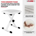 thumbnail image 5 of Keyboard Bench Pair X Style Piano Stool Thick Padded 12 to 18.5 inch Adjustable Keyboards Chair White, 5 of 9