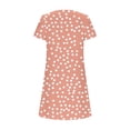 thumbnail image 5 of MaFYtyTPR Women Summer Dress Fashion Printed Casual Hollow Neckline Short Sleeve Loose Round Neck Dresses A-Orange XL, 5 of 5