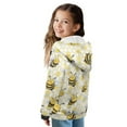 thumbnail image 4 of Xixirimido Bee Daisy Honeycomb Pattern Kids Hoodies for Boys Girls Zip Up Hoodie Sweatshirt 3D Graphic Long Sleeve Pullover Top with Pocket for Fall Winter for 6-8 Years, 4 of 8
