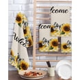 thumbnail image 2 of Yellow Sunflower Plaid Kitchen Dish Towels for Drying Dishes Set of 3, Bows Beige Vintage Pastoral Waffle Weave Microfiber Terry Hand Tea Bathroom Towels Quick Dry & Absorbent Towel 15.7x23.6, 2 of 7
