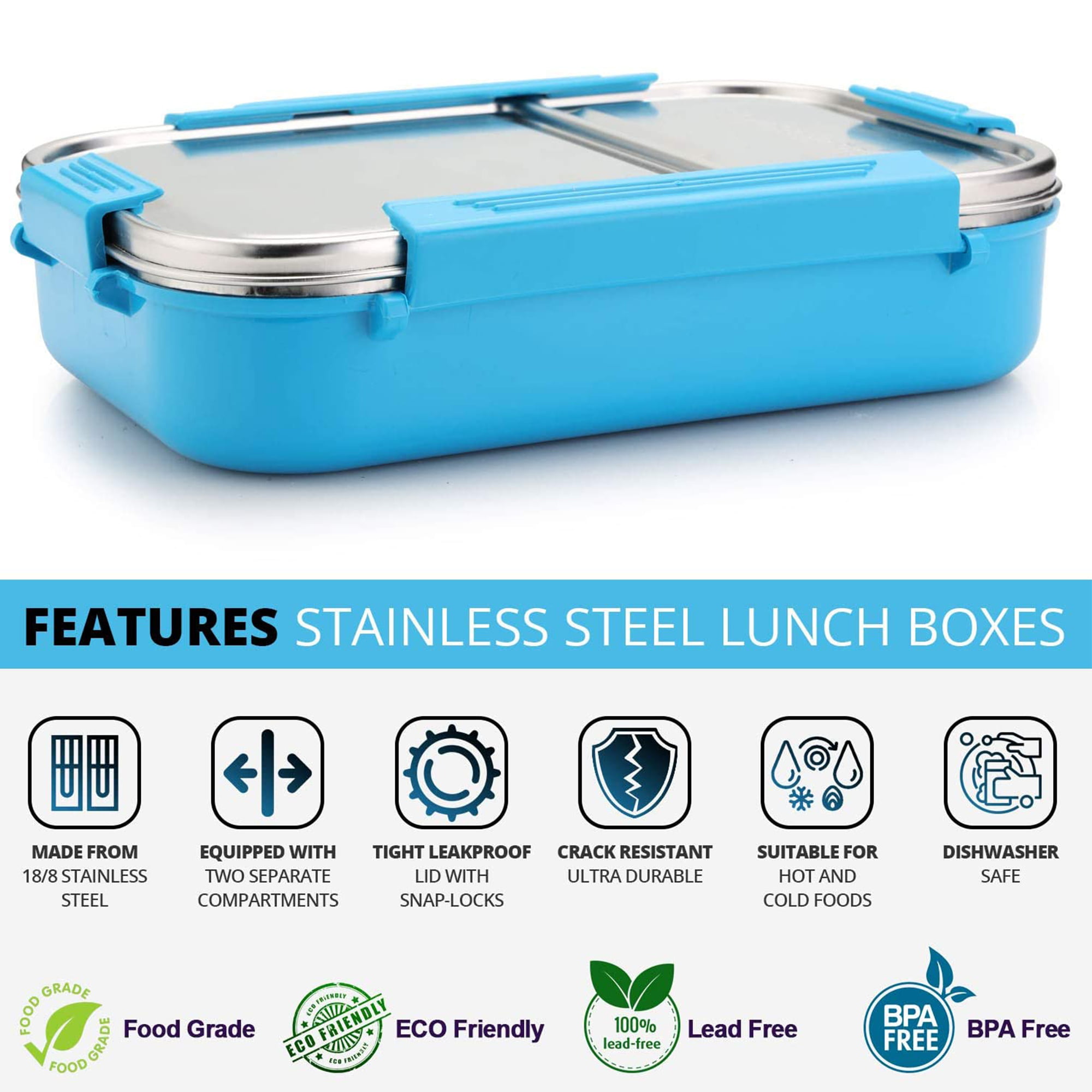 OYOURLIFE Eco Friendly Stainless Steel Bento Lunch Box Portable