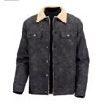 thumbnail image 3 of ZUKMRJPC Men's Vintage Cargo Jackets Fur Collar Fleece Lined Winter Coats Thermal Warm Casual Button Down Work Jackets with Pockets, 3 of 7