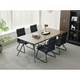 thumbnail image 2 of Sitebo Trading Office Guest Chairs Set of 2, Modern Leather Reception Chairs with Mid Back & Sled Base, No-Wheel Desk Chairs for Waiting Room & Conference Room, 2 of 8