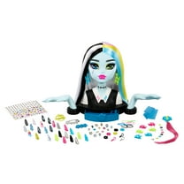 Monster High Frankie Stein Doll Head for Hair Styling with 65  Nail, Hair and Face Accessories