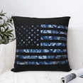 thumbnail image 4 of Pofeuu Navy Camouflage American Flag Print Double-sided plush pillowcase Square Throw Pillow Covers Pillows Cover for Living Room Bedroom Sofa Couch Cushion Cover（No pillow core）-24"x24", 4 of 7