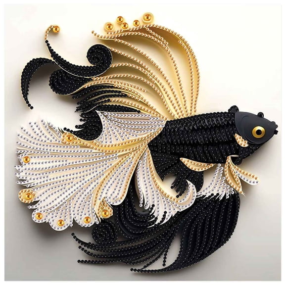 5D DIY Diamond Painting Kit Fish Special Shape Creative Diamond Craft Suitable for Home and Office Decor Festive Gift