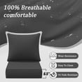 thumbnail image 3 of Pakunoda Outdoor Deep Seat Cushion with Backrest, 24" x 24" x 6.5" Waterproof Patio Chair Replacement Cushion for Sofa Couch, Grey, 3 of 7