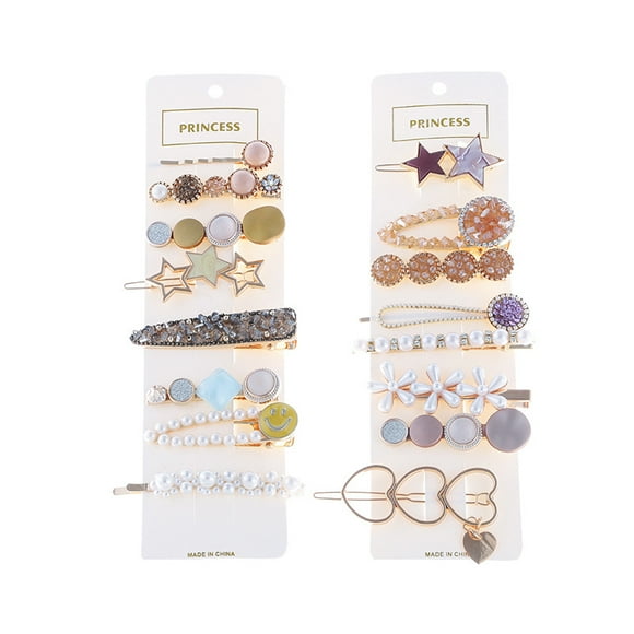 16 Pcs Macaron Hair Clips for Women Acrylic Pearl Hair Clip Handmade Pearl Hair Pins Christmas Gifts for Girls Hair Barettes for Women Fashion Hair Accessories for Party Wedding