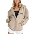 thumbnail image 4 of Jesus Loves You Christian Hoodies for Women Religious Faith Oversized Zip up Sweatshirt Bible Verse Inspirational Pullover Fall Y2K Tops Beige L, 4 of 7
