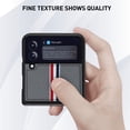 thumbnail image 6 of SaniMore for Samsung Galaxy Z Flip 4 6.7" Ultra-Thin Folding Case, PU Leather Anti-Fingerprint Anti-Scratch Full Body Protective Case for Samsung Z Flip 4 Women Men, Gray, 6 of 10
