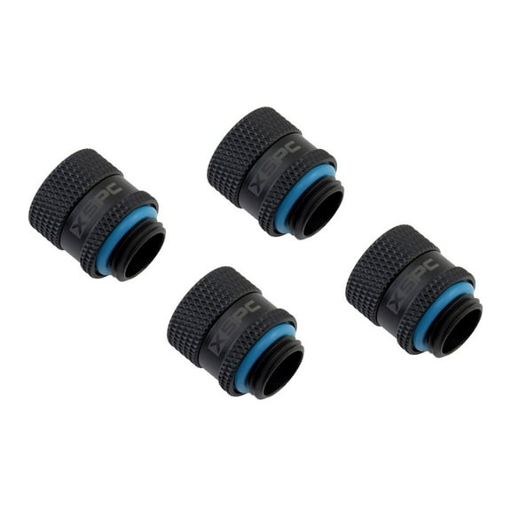 xspc g1/4" male to female rotary fitting, matte black, 4-pack