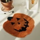 thumbnail image 1 of Xihbxyly oferta de hoy Alfonbrilla en forma de calabaza para Halloween, decoración navideña en forma de cabeza de esqueleto, alfombra de entrada que absorbe el agua, 1 of 7