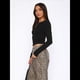 thumbnail image 5 of Suéter Corto de Punto con Botones y Larga Y2K para Mujer, Abierto Al Frente, Cárdigan de Punto, Cuello en V, Otoño Negro L, 5 of 7