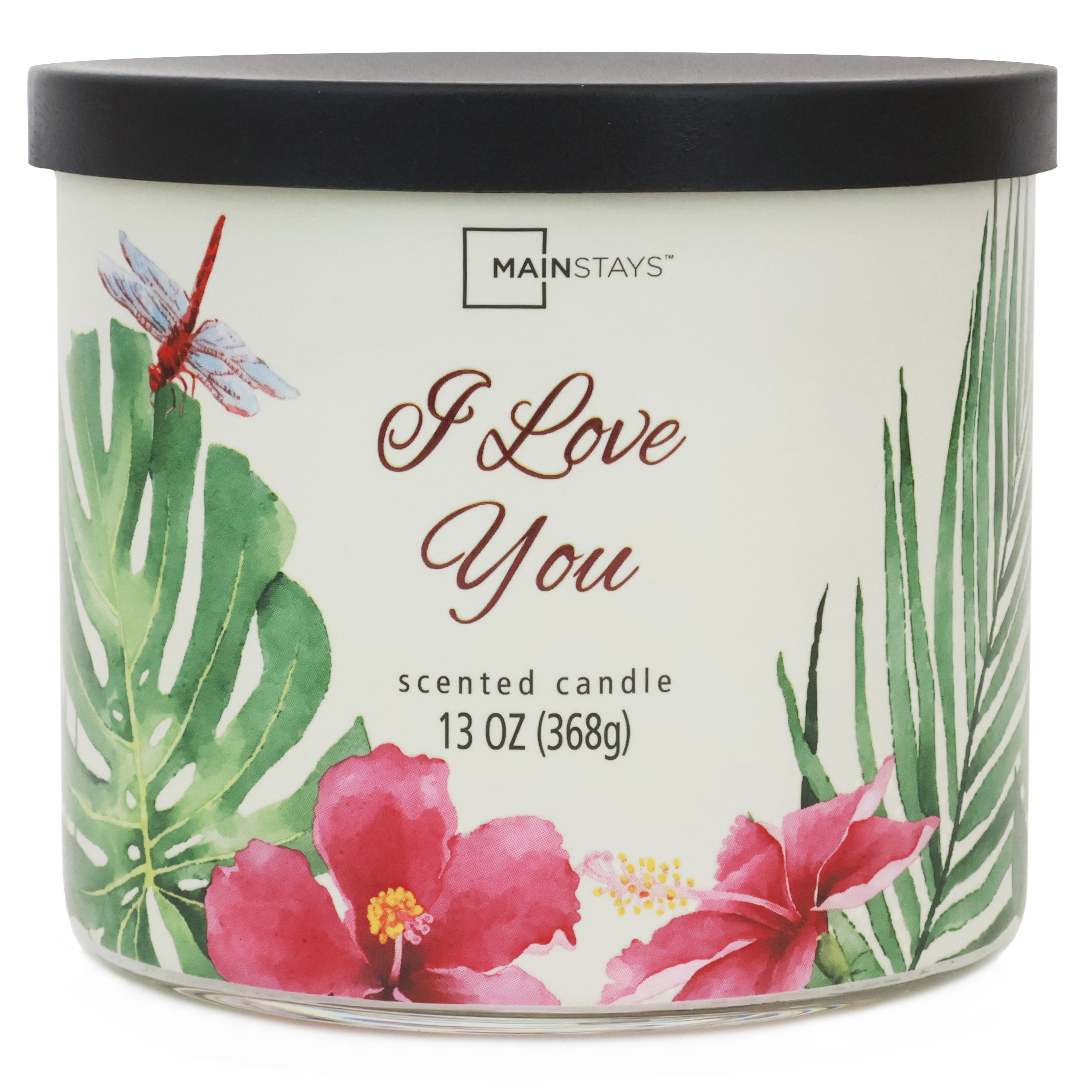 Mainstays 3-Wick Wrapped Candle Raspberry Peach Frose", 13-Ounce