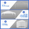 thumbnail image 7 of 10X10FT Party Tent with Mesh Sidewalls, Outdoor Canopy Tent, Heavy Duty Party Tent, Wedding Canopy Patio, Sun Shade Shelter Canopy for Parties, White, 7 of 7