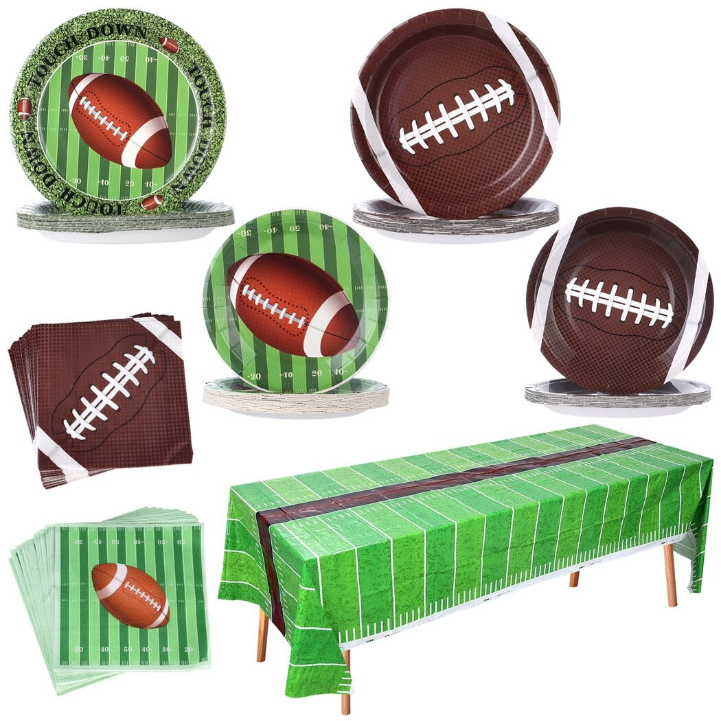 145PCS Football Party Supplies, Rugby Football Themed Party Decorations