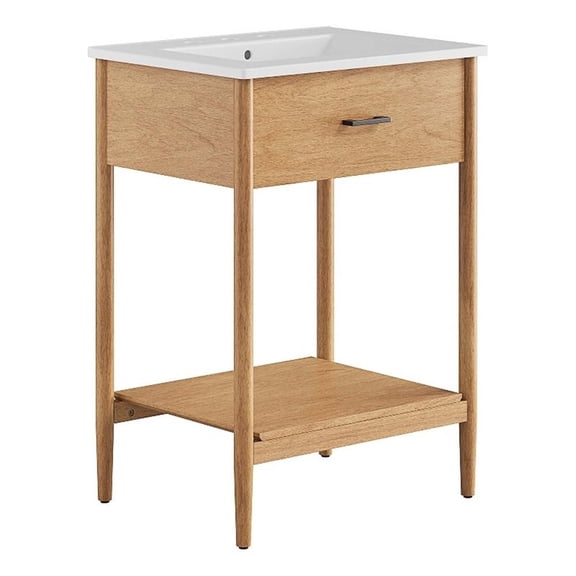 Modway Zaire 24" Bathroom Vanity in Natural White