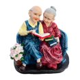 thumbnail image 1 of Estatuilla de pareja de ancianos, regalos de aniversario, Día de San Valentín, adornos, estatua de pareja de abuelos, boda para estantería, chimenea mayimx Figura pareja de ancianos, 1 of 9