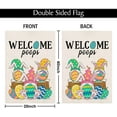 thumbnail image 2 of UWNRBG 28” x 40” Burlap Welcome Peeps Bunny Gnomes Outdoor Flag and Banner, Double Sided, 2 of 5